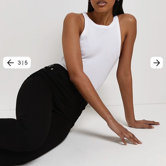 RIVER ISLAND BLACK MOLLY MID RISE SKINNY JEANS - Picture 4 of 9